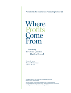 Where Profits Come From - The Jerome Levy Forecasting Center