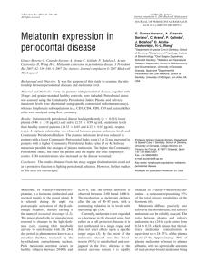 Melatonin expression in periodontal disease