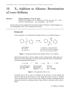 10. X2 Addition to Alkenes: Bromination of trans-Stilbene
