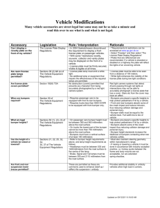 Vehicle Modifications - Regina Police Service