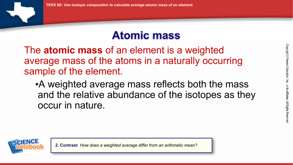 student exploration average atomic mass