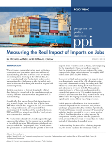 Measuring the real Impact of Imports on Jobs