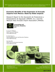 Economic Benefits of the Expansion of Avocado Imports