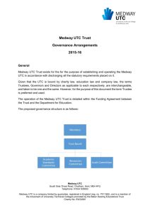 Medway UTC Trust Governance Arrangements 2015-16