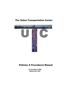 UTC's Policies and procedures are supplementary to the University's