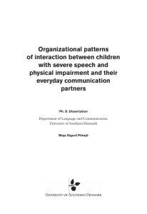 Organizational patterns of interaction between children with severe