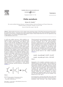 Olefin metathesis - University of Windsor