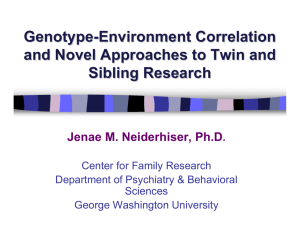 Genotype-Environment Correlation and Novel