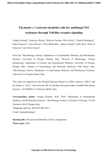 Thymosin ??1 activates dendritic cells for antifungal