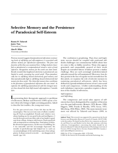 Selective Memory and the Persistence of Paradoxical Self