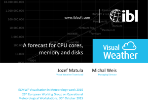 A forecast for CPU cores, memory and disks