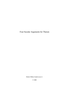 Four Secular Arguments for Theism