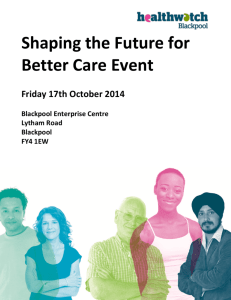 Shaping the Future for Better Care Event
