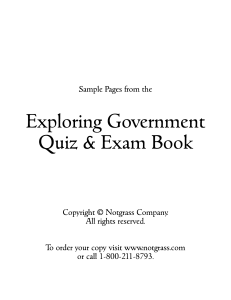 Exploring Government Quiz & Exam Book