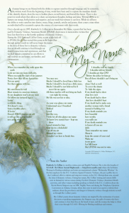 Remember My Name, a poem - National Resource Center on