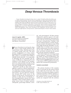 Deep Venous Thrombosis - Compression Therapy Concepts