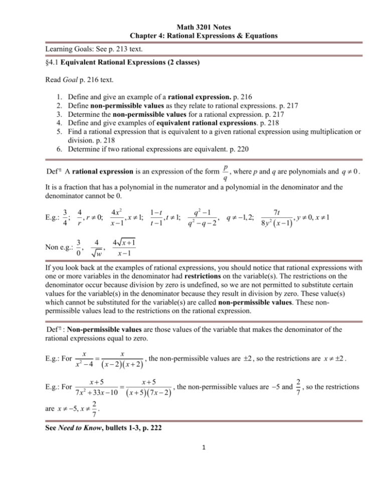math-3201-notes-chapter-4-rational-expressions-equations