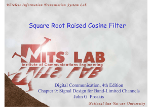 Square Root Raised Cosine Filter