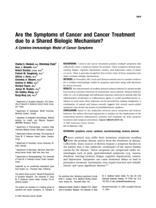 Are the symptoms of cancer and cancer treatment due to a shared