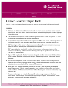 Cancer-Related Fatigue Facts - Leukemia & Lymphoma Society