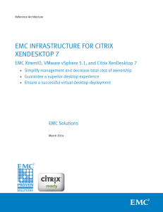 Reference Architecture: EMC Infrastructure for Citrix XenDesktop 7
