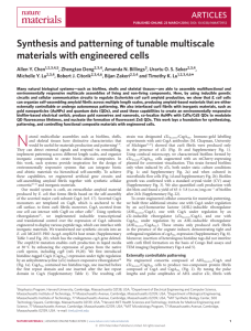 Synthesis and patterning of tunable multiscale materials with