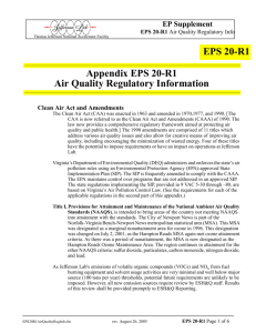 EPS 20-R1 Appendix EPS 20-R1 Air Quality