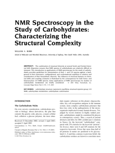 NMR Spectroscopy in the Study of Carbohydrates