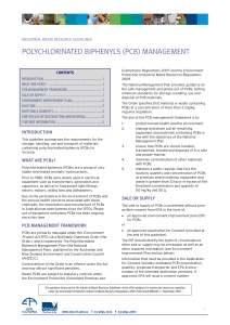 polychlorinated biphenyls (pcb) management