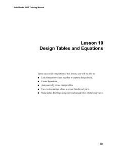 Lesson 10 Tables and Equations - Ivy Tech -