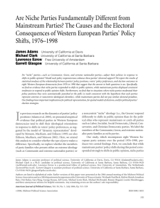 Are Niche Parties Fundamentally Different from Mainstream Parties