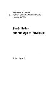 Simon Bolivar and the Age of Revolution - SAS