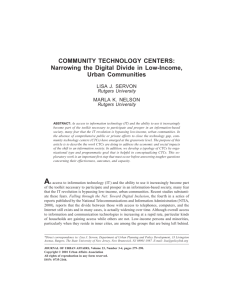 Community Technology Centers: Narrowing the