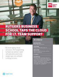Rutgers Business School Turns to the Cloud for Lean IT