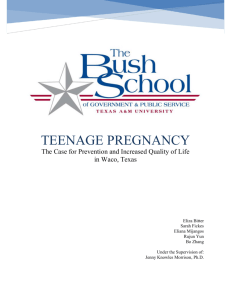 teenage pregnancy - Bush School of Government and Public Service