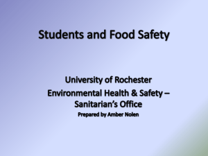 Food Safety Presentation - University of Rochester