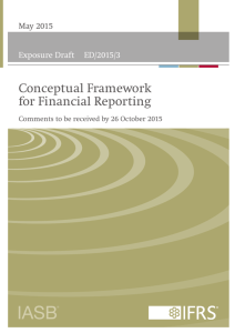 Exposure Draft Conceptual Framework for Financial Reporting