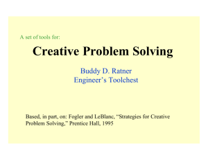 Creative Problem Solving - UWEB