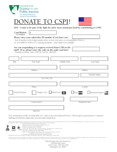 DONATE TO CSPI!