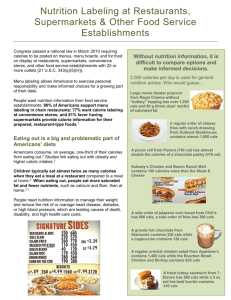 Nutrition Labeling at Fast-Food and