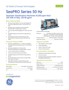 SeaPRO Series 50 Hz - 45000 ppm NaCl