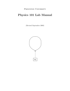 Physics 101 Lab Manual