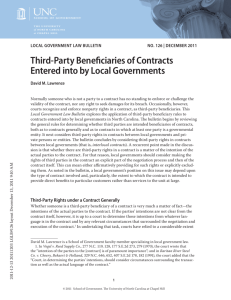 Third-Party Beneficiaries of Contracts Entered into by Local