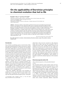 Chemical evolution - Planetary Science Institute