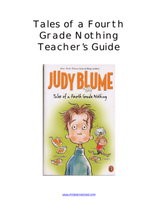 Tales of a Fourth Grade Nothing Teacher's Guide