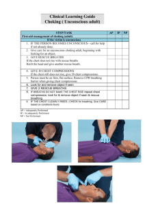 Clinical Learning Guide Choking ( Unconscious adult)