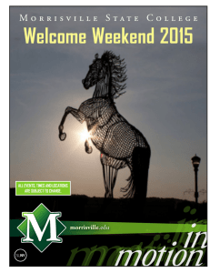 Welcome Weekend 2015 - Morrisville State College