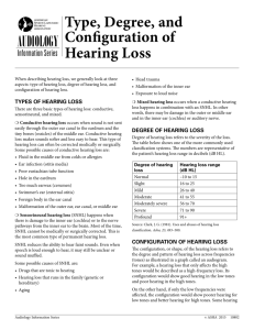 Type, Degree, and Configuration of Hearing Loss