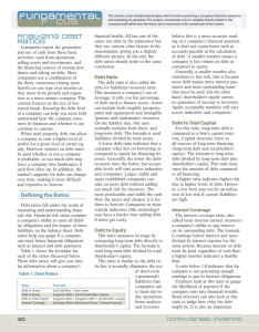 Analyzing Debt Ratios