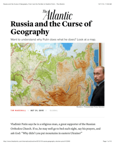 Russia and the Curse of Geography, From Ivan the Terrible to